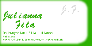 julianna fila business card